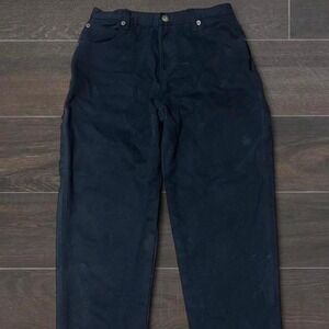 Black vintage kno-betta 90s straight leg work pants